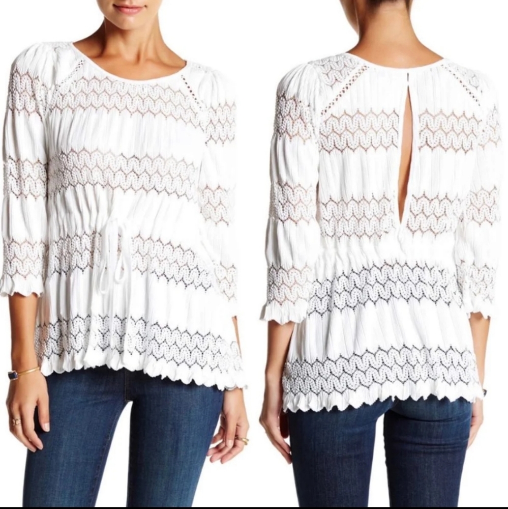 Free people crochet top in White